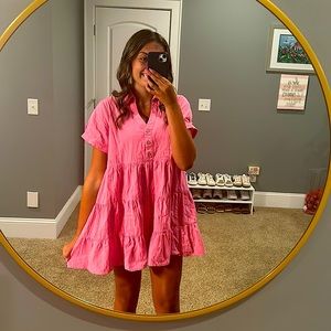 This beautiful pink short sleeve dress! Only worn once to church!